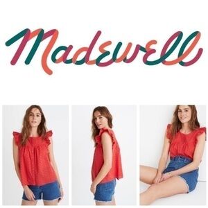 ❤️ Madewell | Ruffle Sleeve Bib Top